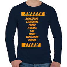 PRINTFASHION Ateez Members - Férfi hosszú ujjú póló - Sötétkék