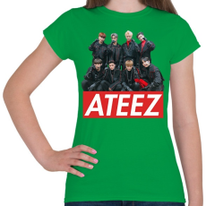 PRINTFASHION Ateez Team - Női póló - Zöld