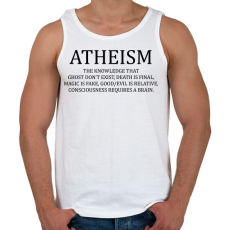 PRINTFASHION ATHEISM - Férfi atléta - Fehér