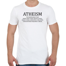PRINTFASHION ATHEISM - Férfi póló - Fehér