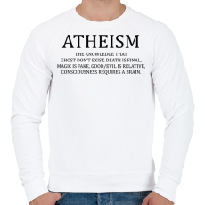 PRINTFASHION ATHEISM - Férfi pulóver - Fehér