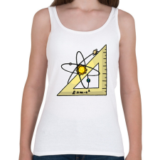 PRINTFASHION Atom és vonalzó - Női atléta - Fehér női trikó