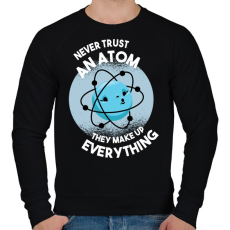 PRINTFASHION Atom - Férfi pulóver - Fekete