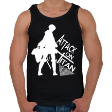 PRINTFASHION Attack on Titan - Férfi atléta - Fekete