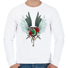 PRINTFASHION Attack on Titan - Férfi pulóver - Fehér férfi pulóver, kardigán