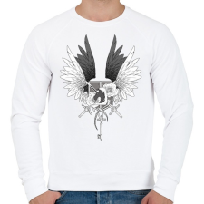 PRINTFASHION Attack on Titan - Férfi pulóver - Fehér férfi pulóver, kardigán