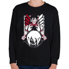 PRINTFASHION Attack On TItan - Gyerek pulóver - Fekete gyerek pulóver, kardigán