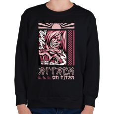 PRINTFASHION Attack on titan - Gyerek pulóver - Fekete