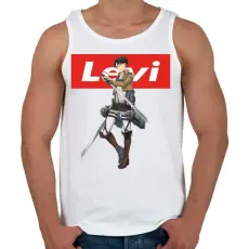 PRINTFASHION attack on titan Levi - Férfi atléta - Fehér