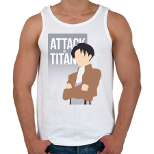 PRINTFASHION Attack on Titan -- Levi - Férfi atléta - Fehér atléta, trikó