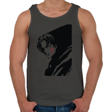 PRINTFASHION Attack On Titan Levi - Férfi atléta - Sötétszürke