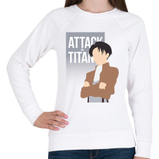 PRINTFASHION Attack on Titan -- Levi - Női pulóver - Fehér női pulóver, kardigán