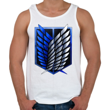 PRINTFASHION Attack on Titan Logo - Férfi atléta - Fehér atléta, trikó