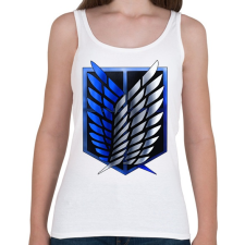 PRINTFASHION Attack on Titan Logo - Női atléta - Fehér női trikó