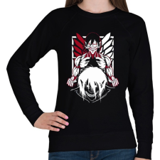 PRINTFASHION Attack On TItan - Női pulóver - Fekete női pulóver, kardigán