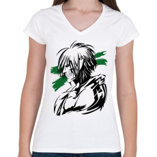 PRINTFASHION Attack On Titan - Női V-nyakú póló - Fehér