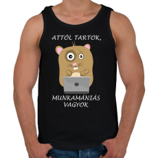 PRINTFASHION Attól tartok, munkamániás vagyok - Férfi atléta - Fekete