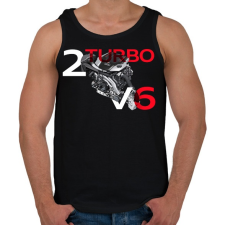 PRINTFASHION Audi BiTurbo - Férfi atléta - Fekete atléta, trikó