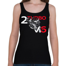 PRINTFASHION Audi BiTurbo - Női atléta - Fekete női trikó