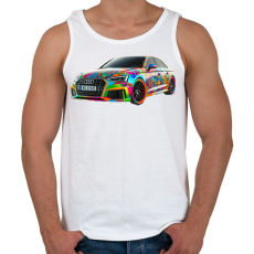 PRINTFASHION Audi - Férfi atléta - Fehér