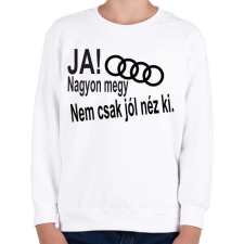 PRINTFASHION Audi - Gyerek pulóver - Fehér gyerek pulóver, kardigán