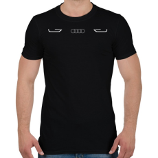 PRINTFASHION Audi logó (fehér) - Férfi póló - Fekete