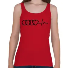 PRINTFASHION AUDI logo fekete - Női atléta - Cseresznyepiros női trikó