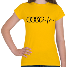 PRINTFASHION AUDI logo fekete - Női póló - Sárga