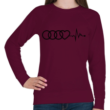 PRINTFASHION AUDI logo fekete - Női pulóver - Bordó női pulóver, kardigán