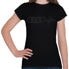 PRINTFASHION AUDI logo szürke - Női póló - Fekete női póló