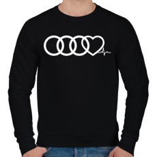 PRINTFASHION AUDI Love - Férfi pulóver - Fekete