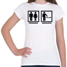 PRINTFASHION Audi Probléma Megoldva - Női póló - Fehér női póló
