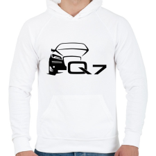 PRINTFASHION AUDI Q7 - Férfi kapucnis pulóver - Fehér férfi pulóver, kardigán