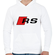 PRINTFASHION Audi RS - Férfi kapucnis pulóver - Fehér