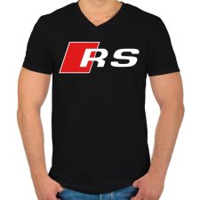 PRINTFASHION Audi RS - Férfi V-nyakú póló - Fekete férfi póló