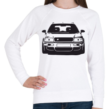 PRINTFASHION Audi RS - Női pulóver - Fehér női pulóver, kardigán