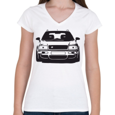 PRINTFASHION Audi RS - Női V-nyakú póló - Fehér