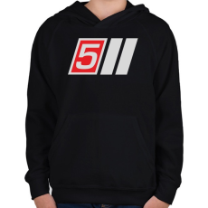PRINTFASHION AUDI S5 - Gyerek kapucnis pulóver - Fekete