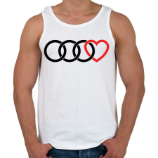 PRINTFASHION Audi szerelem - Férfi atléta - Fehér atléta, trikó
