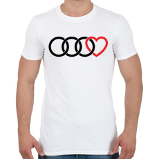 PRINTFASHION Audi szerelem - Férfi póló - Fehér