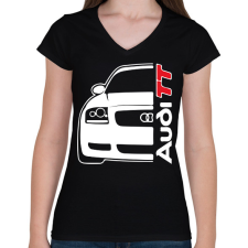 PRINTFASHION Audi TT - Női V-nyakú póló - Fekete női póló