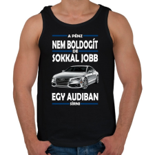 PRINTFASHION Audiban sírni jobb mint csak úgy! - Férfi atléta - Fekete atléta, trikó