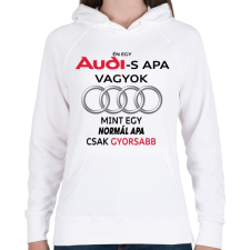 PRINTFASHION audika - Női kapucnis pulóver - Fehér női pulóver, kardigán