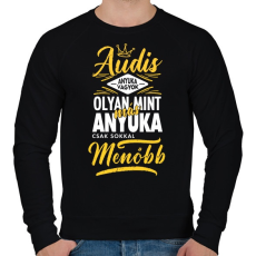 PRINTFASHION Audis Anyuka - Férfi pulóver - Fekete