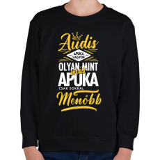 PRINTFASHION Audis apuka - Gyerek pulóver - Fekete