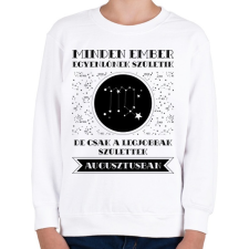 PRINTFASHION Augusztus: Szűz - Gyerek pulóver - Fehér gyerek pulóver, kardigán
