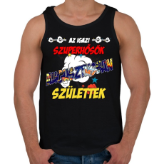 PRINTFASHION Augusztusban született szuperhős - Férfi atléta - Fekete