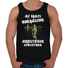 PRINTFASHION Augusztusi horgász - Férfi atléta - Fekete
