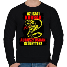 PRINTFASHION Augusztusi Kobra - Férfi pulóver - Fekete