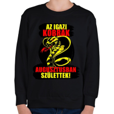 PRINTFASHION Augusztusi Kobra - Gyerek pulóver - Fekete gyerek pulóver, kardigán